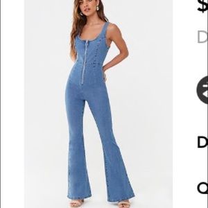 forever 21 denim jumpsuit Large